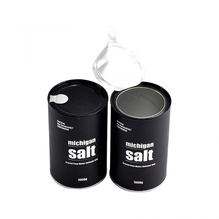 Recyclable Composite Salt Paper Tube with Easy Peel-Off Lid