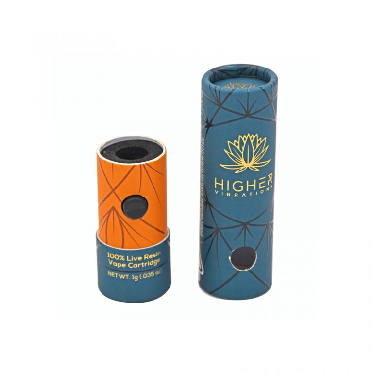 Child Resistant Cardboard Tube for Vape Cartridge Packaging