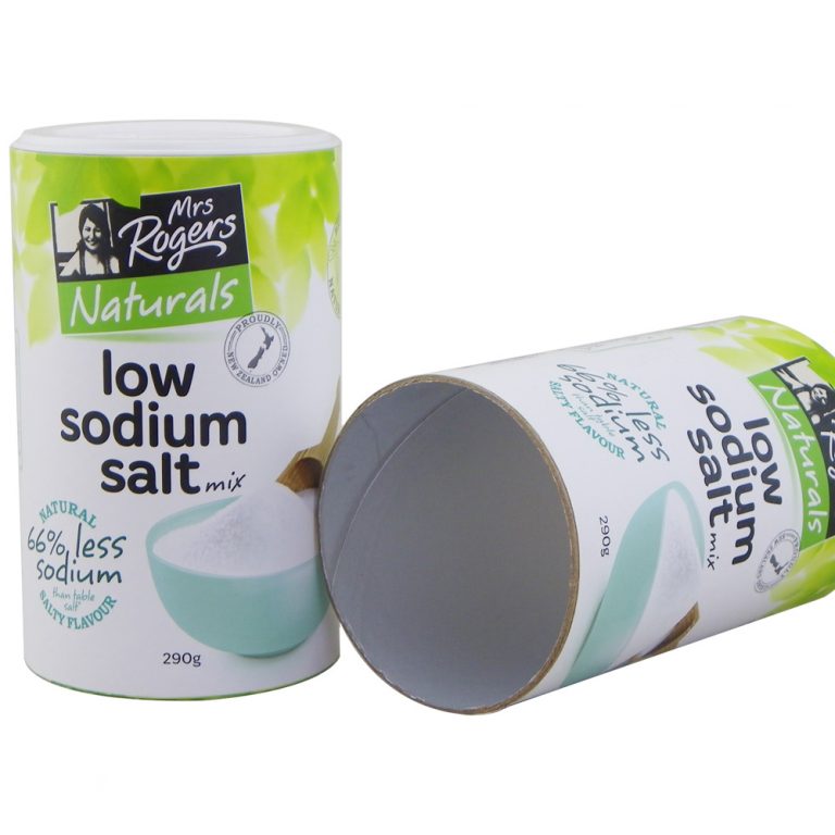 Kundenspezifische Verpackung von Salzgewürzen aus Papierdosen mit Pulverstreuer