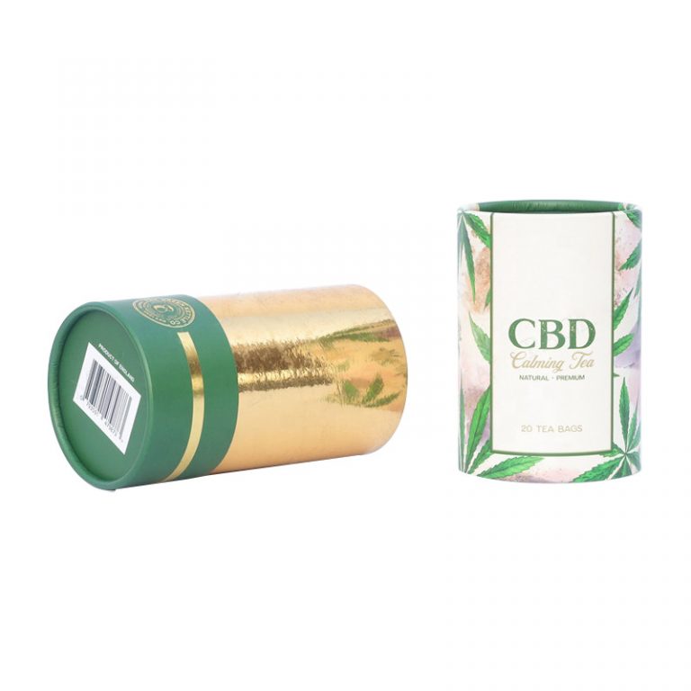 Boîte d'emballage de tube en carton de bouteille d'huile essentielle CBD personnalisée