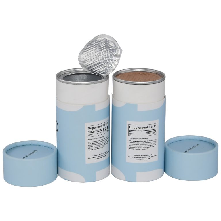 Tubes de papier de doublure en papier d'aluminium de qualité alimentaire avec couvercle pelable