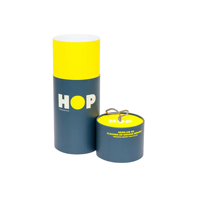 Custom Cardboard Tubes for Pillow Packaging with Rope Handle