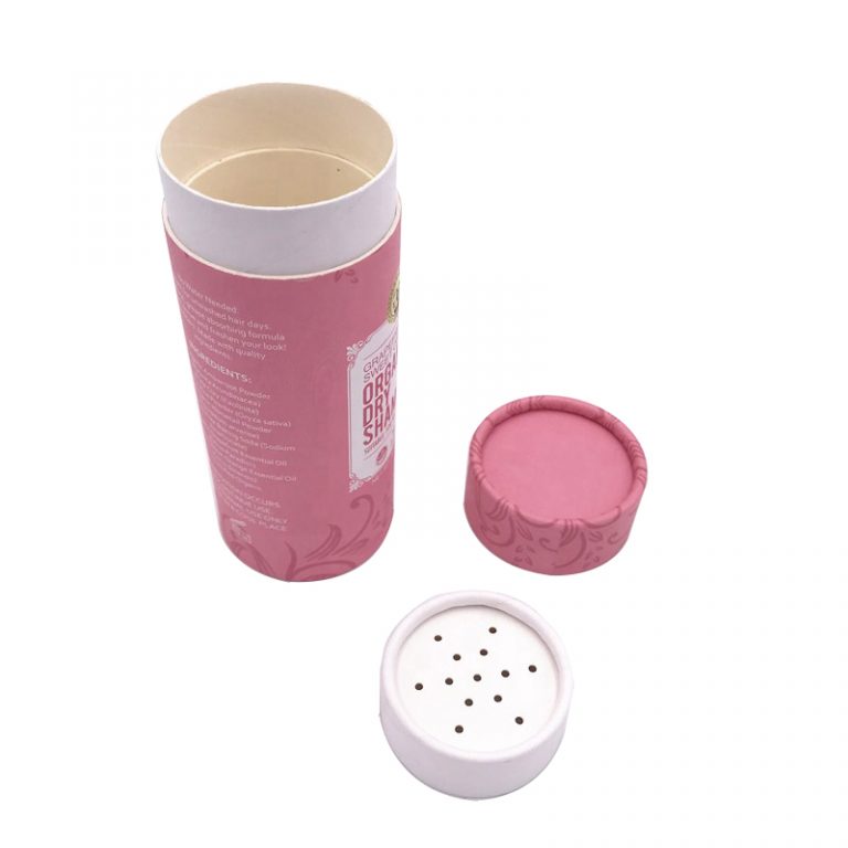 Custom Arrowroot Powder Paper Tube Packaging with Sifter Lid