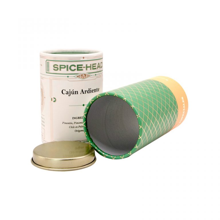 Metal Tinplate Aluminum Foil Lining Spice Paper Tube Packaging