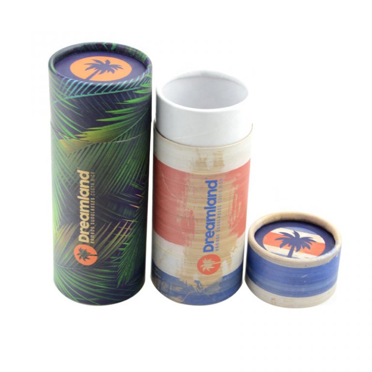 Cajas de tubos de cartón personalizadas para empaque de lentes de sol