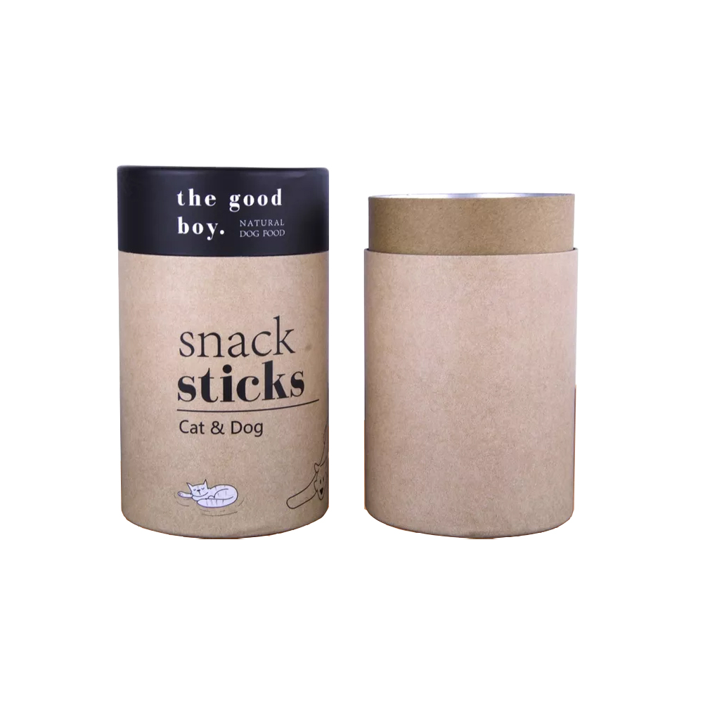 Kraft Paper Canisters with Peel-Off Lid